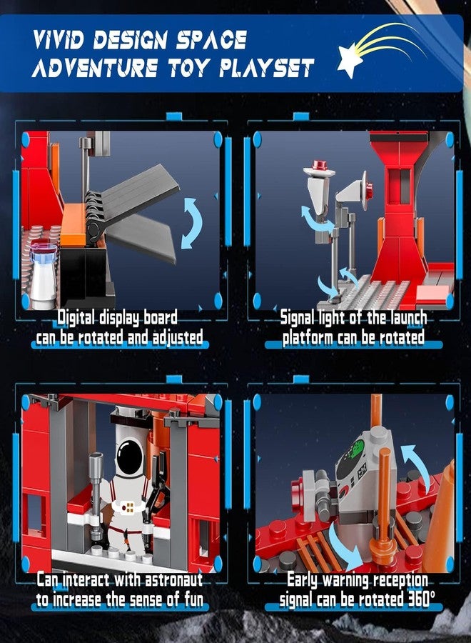 EXCOUP Space Exploration Shuttle Toys, 12-in-1 STEM Aerospace Building Kit Toy, Rocket Building Kit Toy with Launcher, Astronauts, Airplane Rocket, Gift for 6 7 8 9 10 11 12+ Years Old, 855 Pcs - Image 4